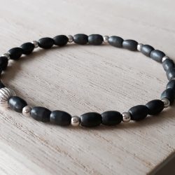 Hematiet armband I Tiquarzo Hematite pearl grey