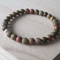 Unakiet armband edelstenen 6 mm met sterling zilver