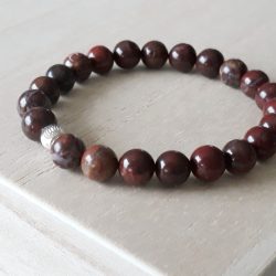 Armband Japis rood met zilver