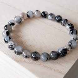 Rutielkwarts armband met zilver