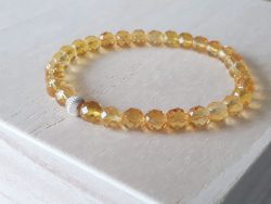 Armband citrien - zilver