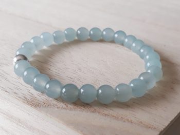 Armband agaat - voor meisjes - blauw