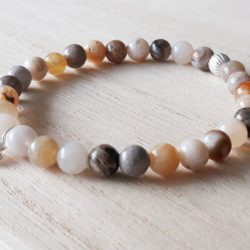 Armband Bamboe Agaat I 925 zilver