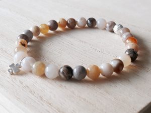 Armband Bamboe Agaat I 925 zilver