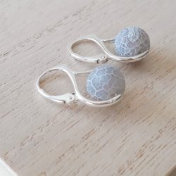 Oorbellen Agaat zilver I Vuuragaat