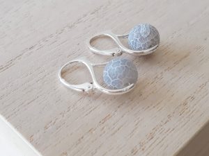 Oorbellen Agaat zilver I Vuuragaat