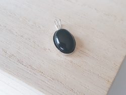 Hanger regenboog obsidiaan - zwart- zilver